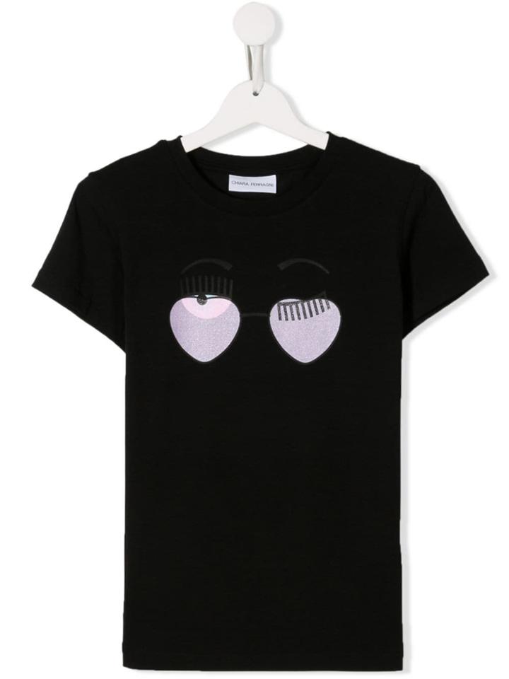 Chiara Ferragni Kids Flirting T-shirt - Black