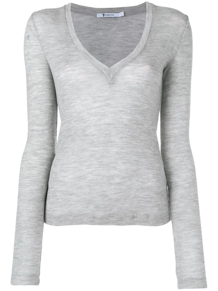 Alexander Wang Deep V-neck Jumper - Grey
