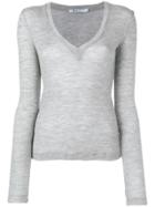 Alexander Wang Deep V-neck Jumper - Grey