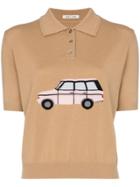 Sandy Liang Lil Tour Merino Wool Sweater Tee - Neutrals
