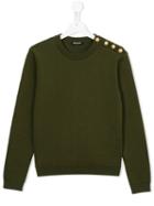 Balmain Kids Military Sweatshirt, Boy's, Size: 14 Yrs, Green