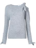 Derek Lam 10 Crosby Sweater With Tie Detail - Grey
