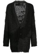 Isabel Benenato Knitted Long Cardigan - Black