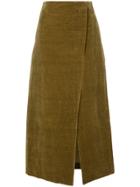 Des Prés Front Slit Skirt - Brown