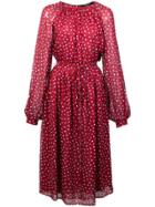 Derek Lam Long Sleeve Peasant Dress With Tie Belt - Brown