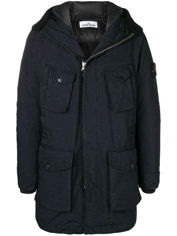 Stone Island Multi-pocket Coat - Blue