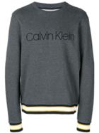 Calvin Klein Striped Trim Sweatshirt - Grey