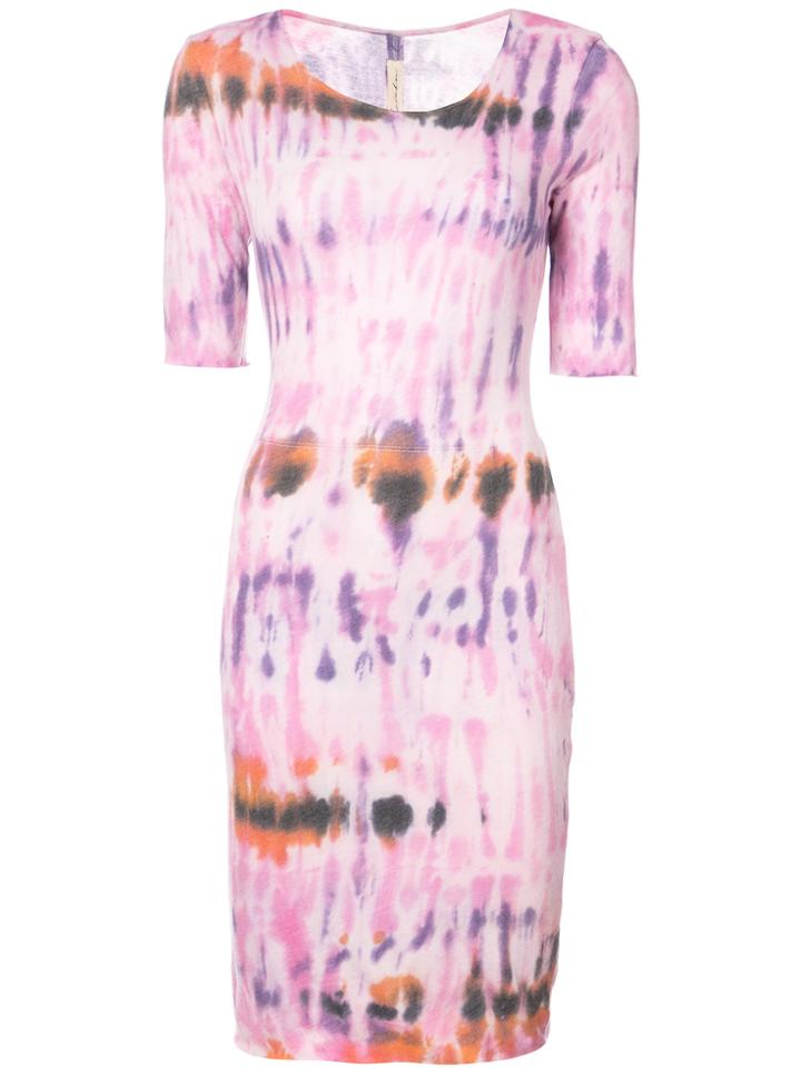 Raquel Allegra Tie-dye Print Dress - Pink & Purple