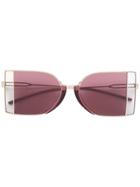 Calvin Klein 205w39nyc Metal Frame Sunglasses - Metallic