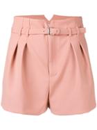 Red Valentino Belted Shorts - Pink & Purple