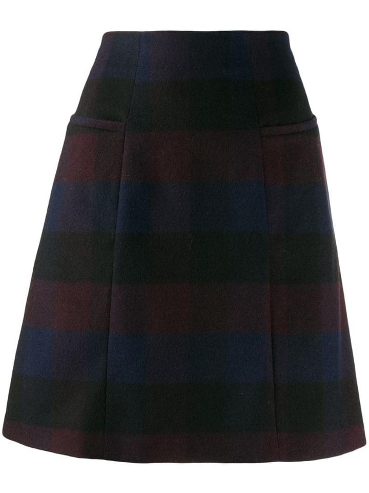 Ps Paul Smith Check Pattern Skirt - Black