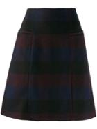 Ps Paul Smith Check Pattern Skirt - Black