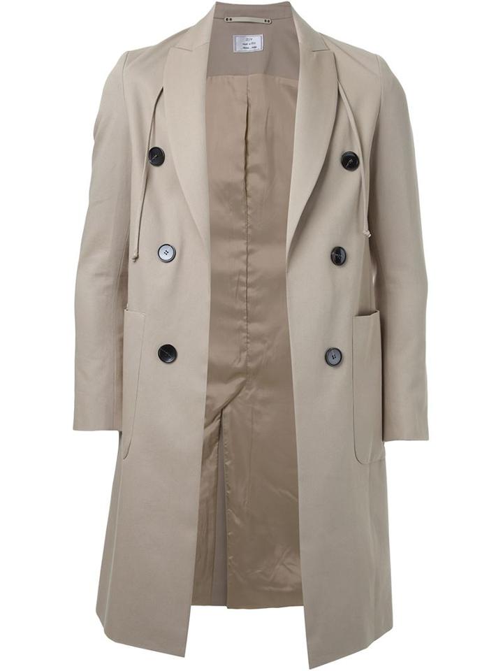 22/4 By Stephanie Hahn Contrast Button Double Breasted Coat