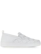Bottega Veneta Woven Low Top Sneakers - White