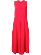 Calvin Klein Smooth Twill Button Dress - Red