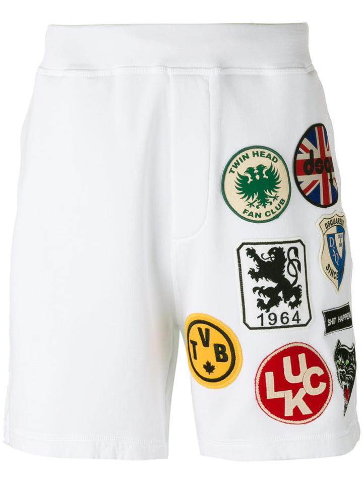 Dsquared2 Track Shorts, Men's, Size: Small, White, Cotton