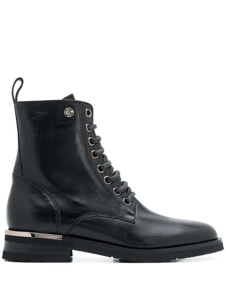 Baldinini Side Zip Logo Boots - Black