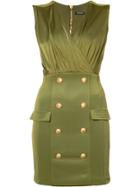 Balmain Military Cocktail Dress - Green