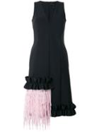 Paskal Fringed Detail Dress, Women's, Size: Xs, Black, Polyamide/spandex/elastane/polyester