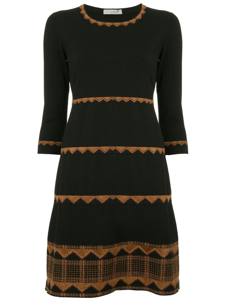 D.exterior Layered Dress - Black