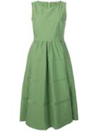 Bottega Veneta Sleeveless Flared Midi Dress - Green