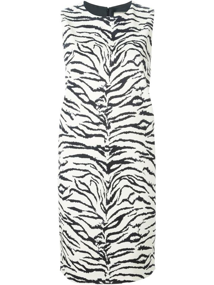 Fausto Puglisi Contrast Shift Dress, Women's, Size: 46, Nude/neutrals, Viscose/spandex/elastane/cotton/silk