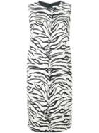 Fausto Puglisi Contrast Shift Dress, Women's, Size: 46, Nude/neutrals, Viscose/spandex/elastane/cotton/silk