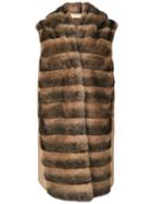 Liska - Fur Detail Coat - Women - Mink Fur - M, Brown, Mink Fur