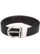 Salvatore Ferragamo Gancio Buckle Belt, Men's, Size: 105, Black, Calf Leather/metal Other