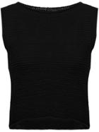 Voz Knitted Crop Top - Black