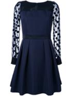 Guild Prime Sheer Sleeve Dress, Women's, Size: 34, Blue, Polyester