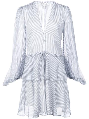 Shona Joy Flared V-neck Dress - Blue