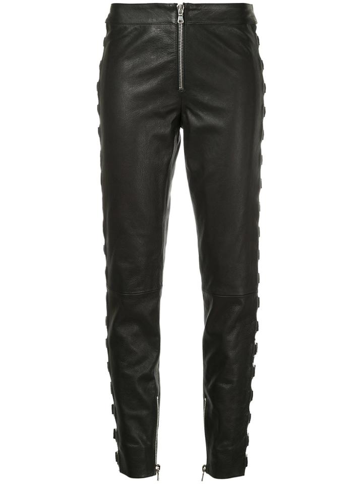 Moschino Eyelet Seam Biker Trousers - Black