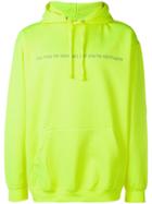 F.a.m.t. Slogan Print Hooded Sweatshirt - Yellow