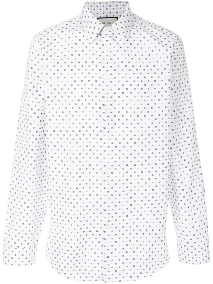 Gucci Patterned Classic Shirt - White