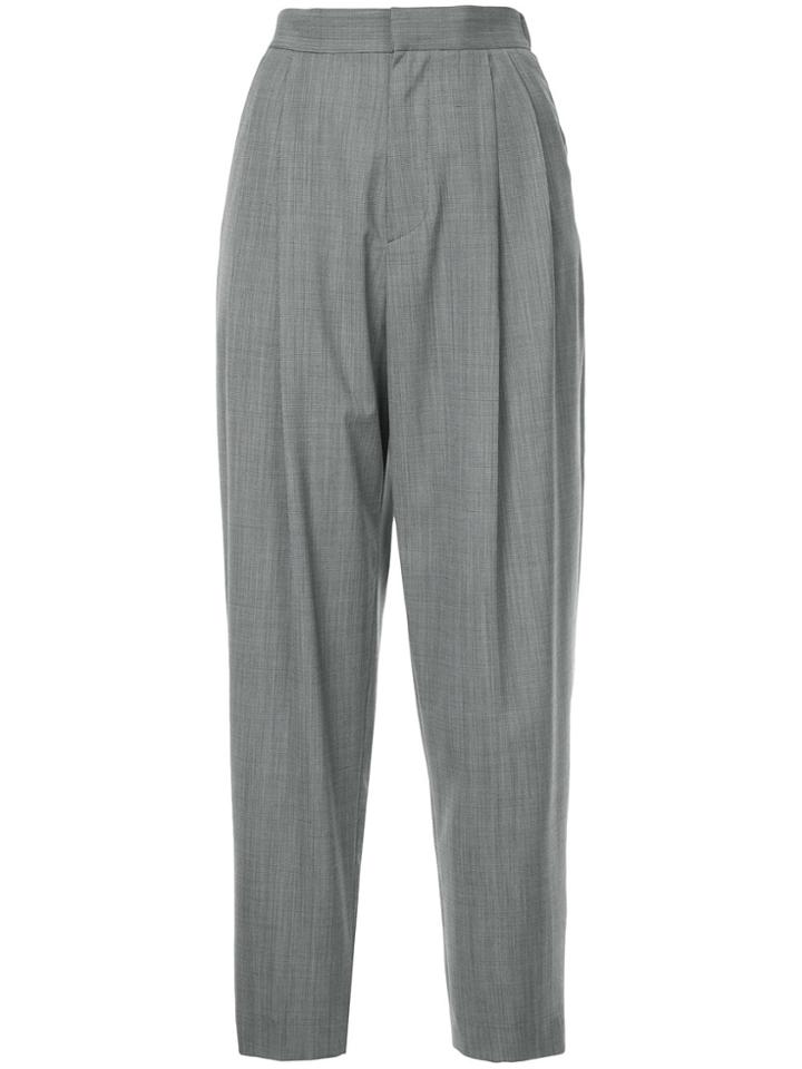 Astraet High-waist Fitted Trousers - Grey