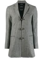 Rokh Puppytooth Duffle Single-breasted Jacket - Black