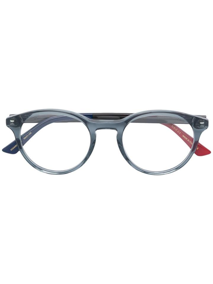 Gucci Eyewear Round Acetate Glasses - Grey