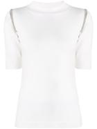 Fabiana Filippi Roll Neck Knitted Top - White