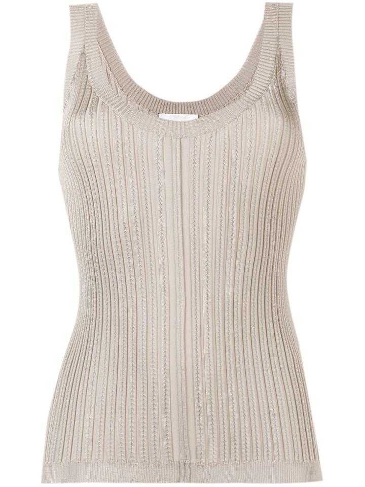 Chloé Fine Knit Tank Top - Grey