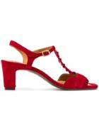 Chie Mihara Buckled Ruffle Sandals - Red