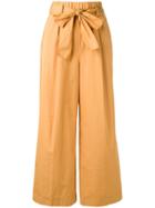 Forte Forte Waist-tied Flared Trousers - Brown