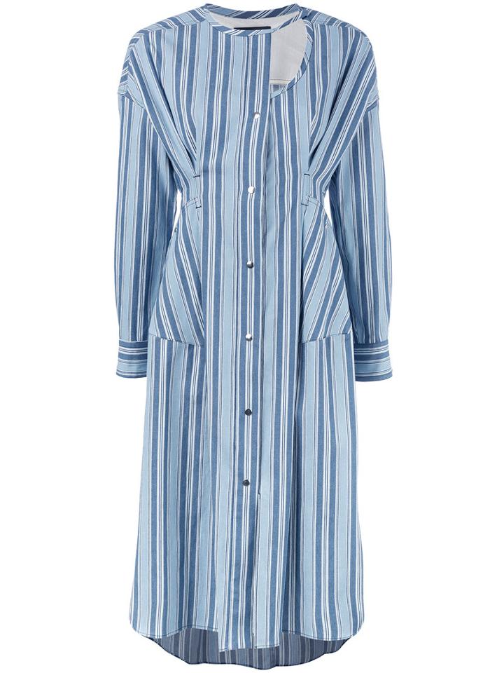 Isabel Marant Selby Deconstructed Shirt Dress, Women's, Size: 40, Blue, Cotton