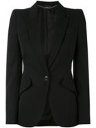 Alexander Mcqueen Single-button Blazer - Black