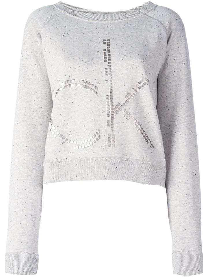Calvin Klein Jeans Logo Print Sweatshirt, Women's, Size: Small, Nude/neutrals, Cotton