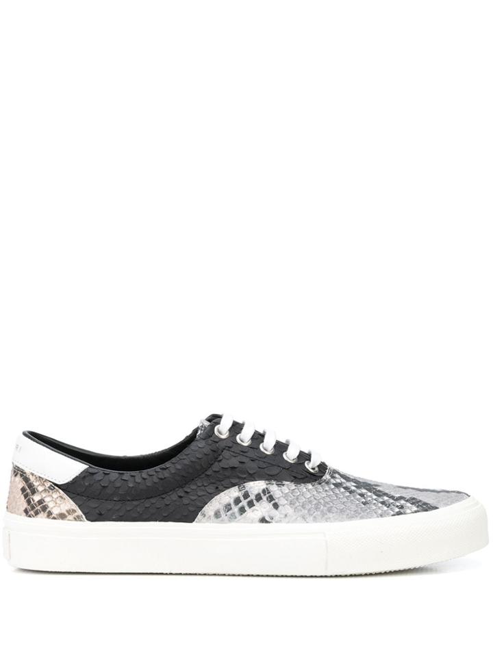 Amiri Snakeskin-effect Panelled Sneakers - Multicolour