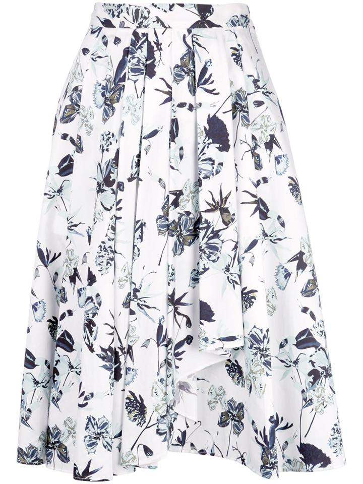 Jason Wu Collection Floral Print Skirt - White