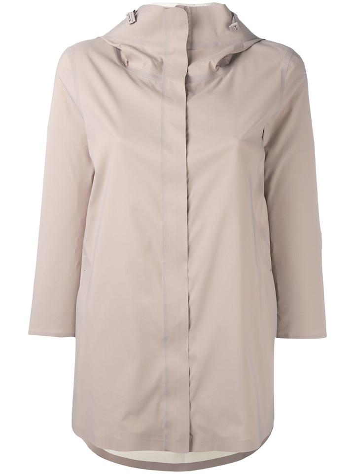 Herno - Hooded Parka - Women - Polyamide - 40, Women's, Nude/neutrals, Polyamide