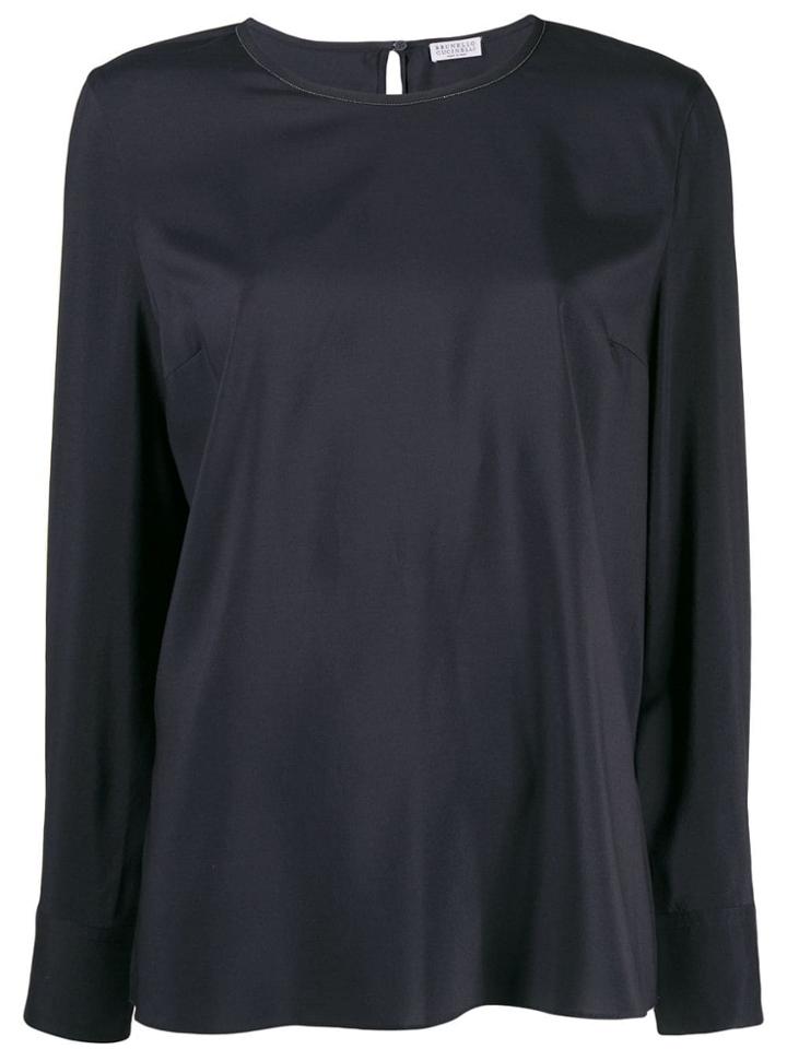 Brunello Cucinelli Round Neck Blouse - Blue