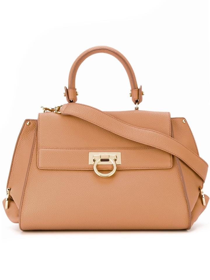 Salvatore Ferragamo 'sofia' Tote, Women's, Brown, Calf Leather